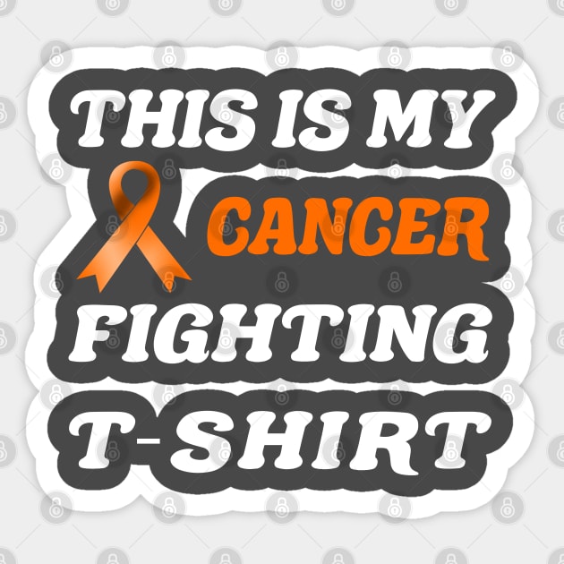 leukemia Cancer orange Ribbon Fighting Sticker by MarYouLi